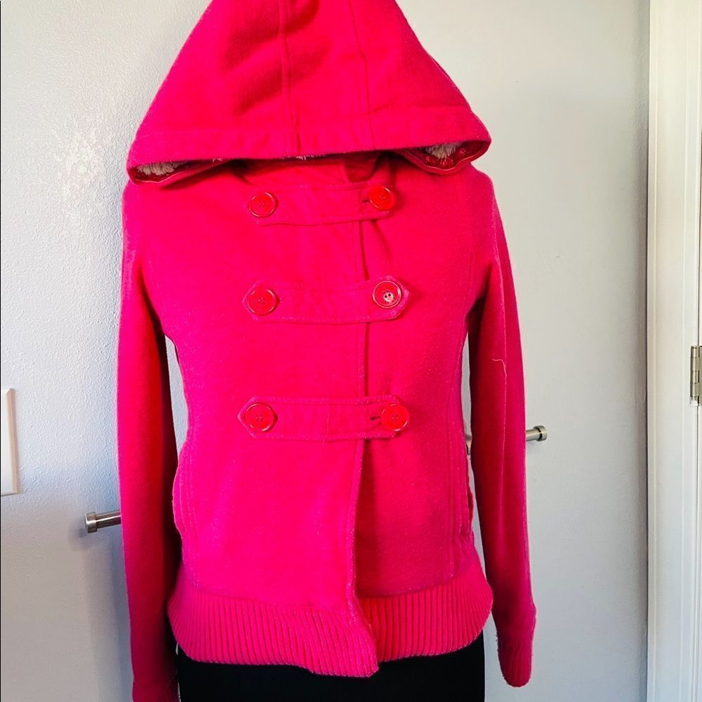 Pink Victoria’s Secret Pink Fur Zip Up Size XS